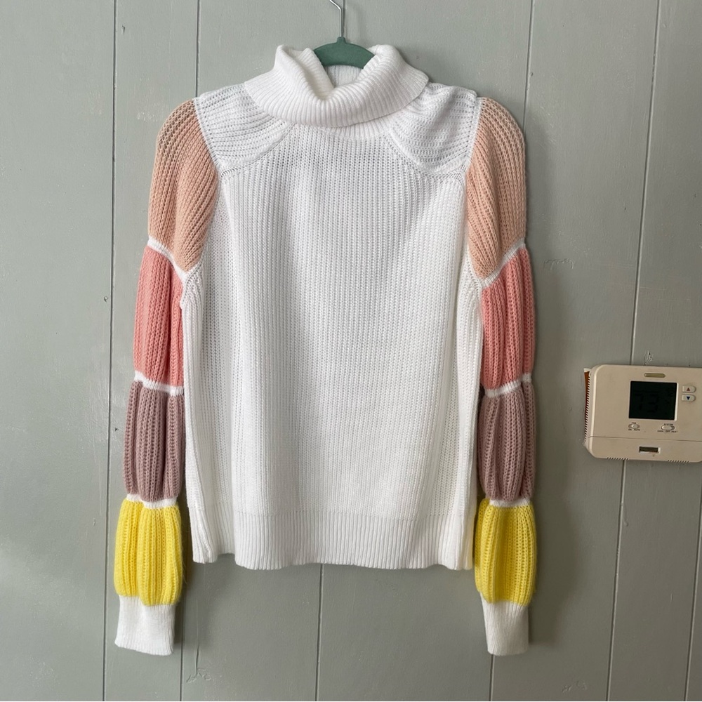 Colorful Sleeve Women's Sweater